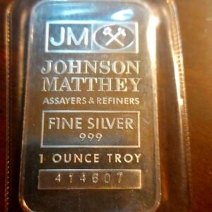 Johnson Matthey .999 silver Bar